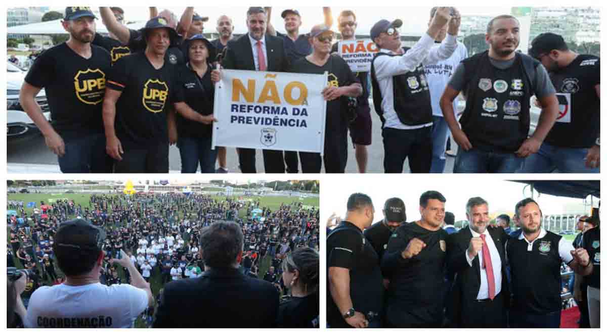 Previdência: Policiais chamam Bolsonaro de ‘traidor’ em protesto em Brasília, vídeos