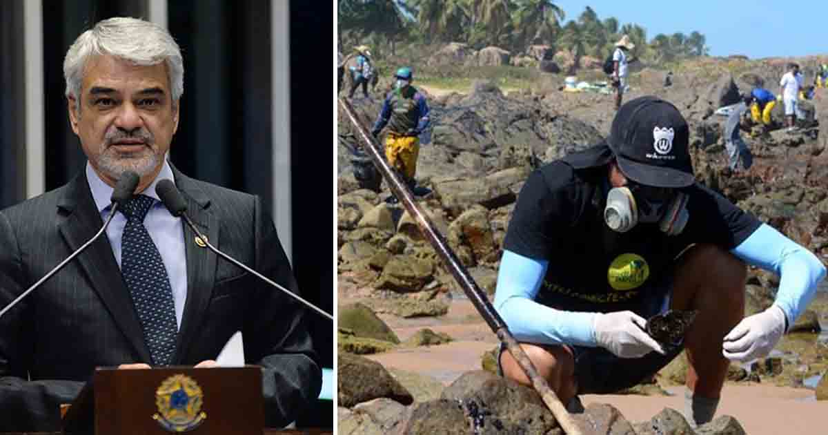 Nordestinos salvam o litoral, enquanto Bolsonaro viaja, diz Humberto Costa