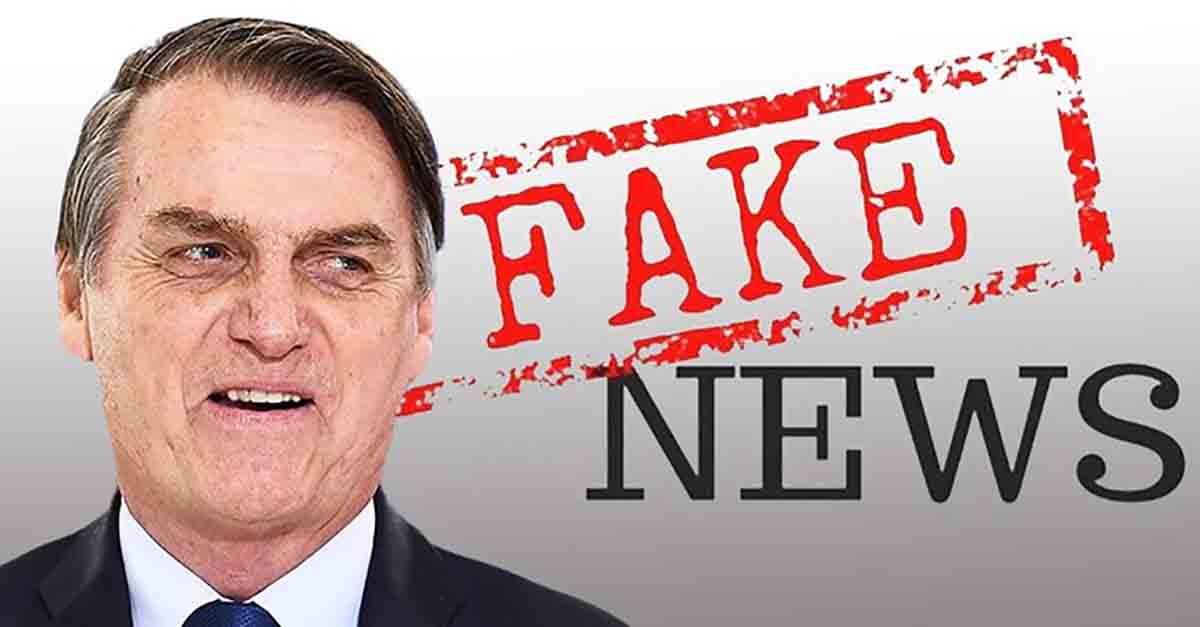 Bolsonaro diz que é fake news informação que ele mesmo divulgou