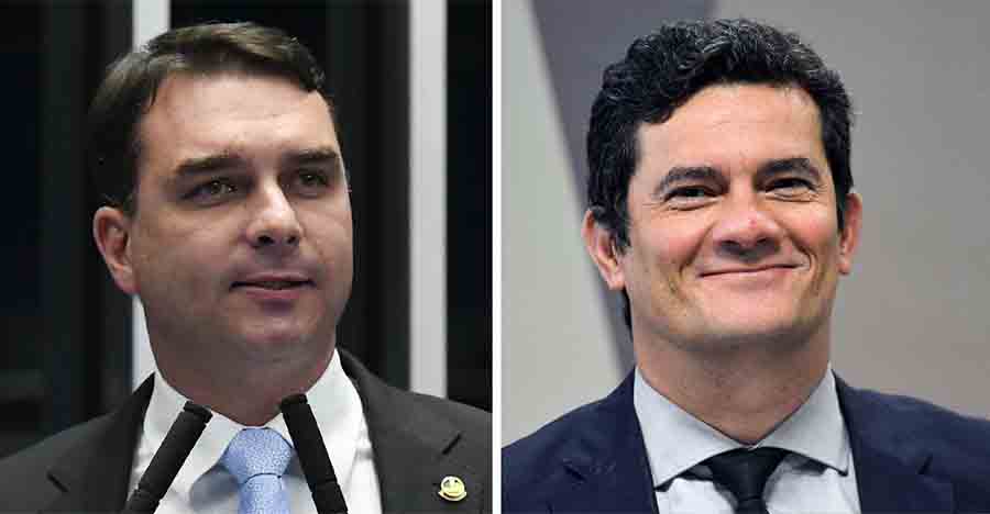 Flávio Bolsonaro elogia PF de Moro que o inocentou