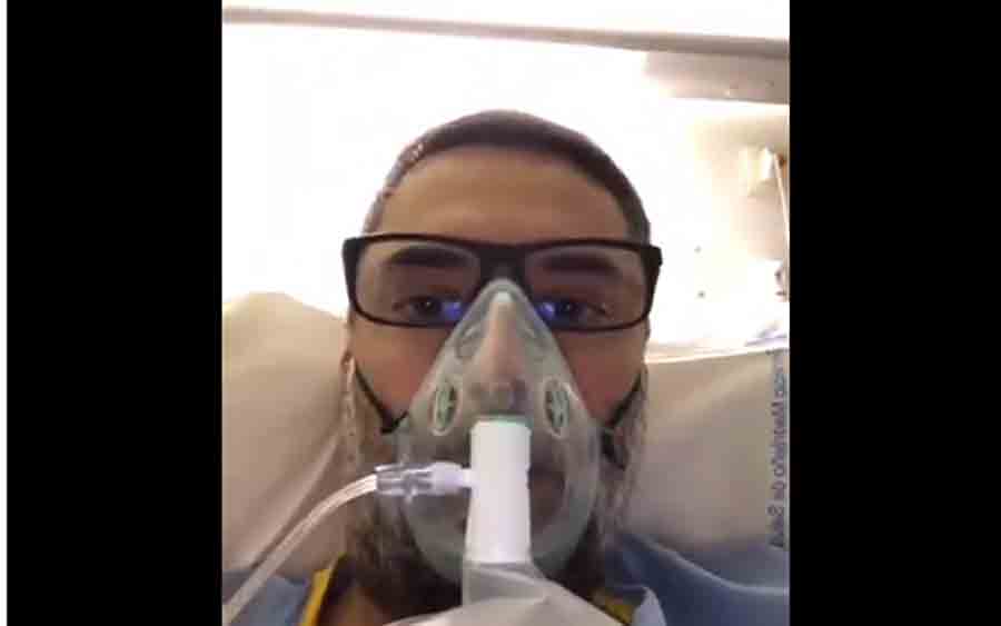 Brasileiro com coronavírus faz apelo: Fiquem em casa, não é uma gripezinha