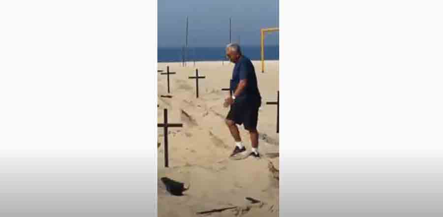 Bolsonarista que derrubou cruzes no RJ é condenado por crime financeiro